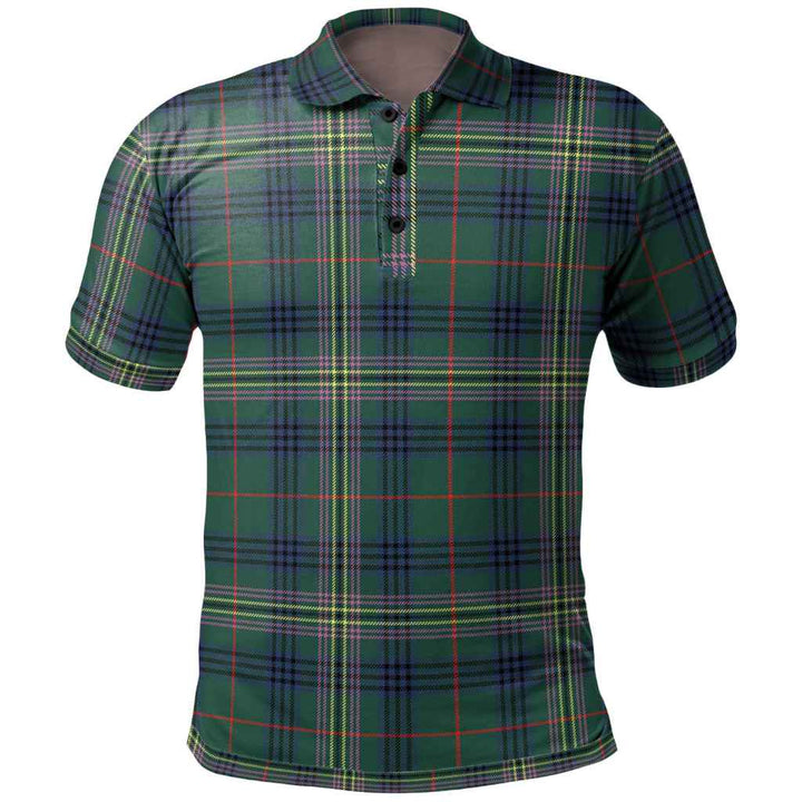 Scottish Kennedy Modern Clan Tartan Polo Shirt Front Side Tartan Plaid
