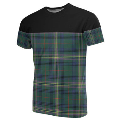 Scottish Kennedy Modern Clan Tartan T-Shirt Horizontal Style Front Side Tartan Plaid