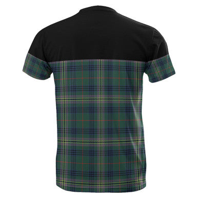 Scottish Kennedy Modern Clan Tartan T-Shirt Horizontal Style Back Side Tartan Plaid
