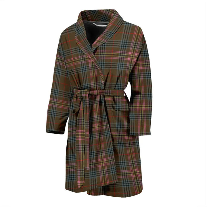 Scottish Kennedy Weathered Clan Tartan Bathrobe 1