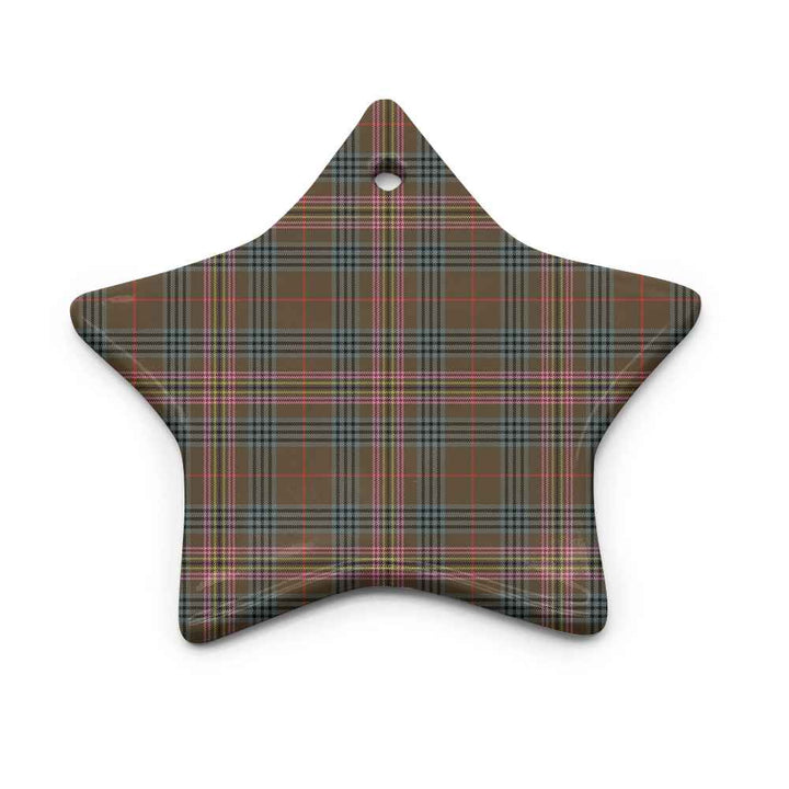 Scottish Kennedy Weathered Clan Tartan Ceramic Ornament Star Shape Tartan Plaid