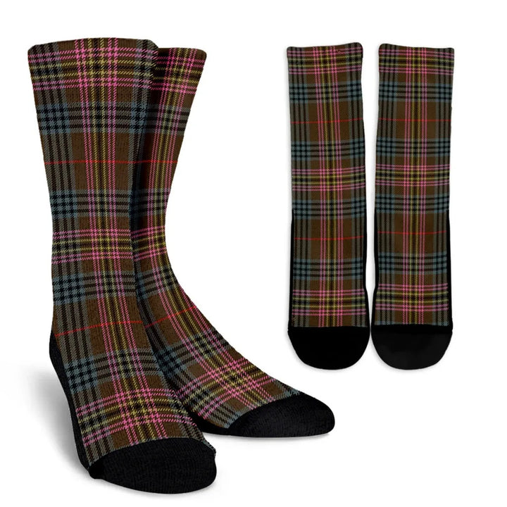 Scottish Kennedy Weathered Clan Tartan Crew Socks