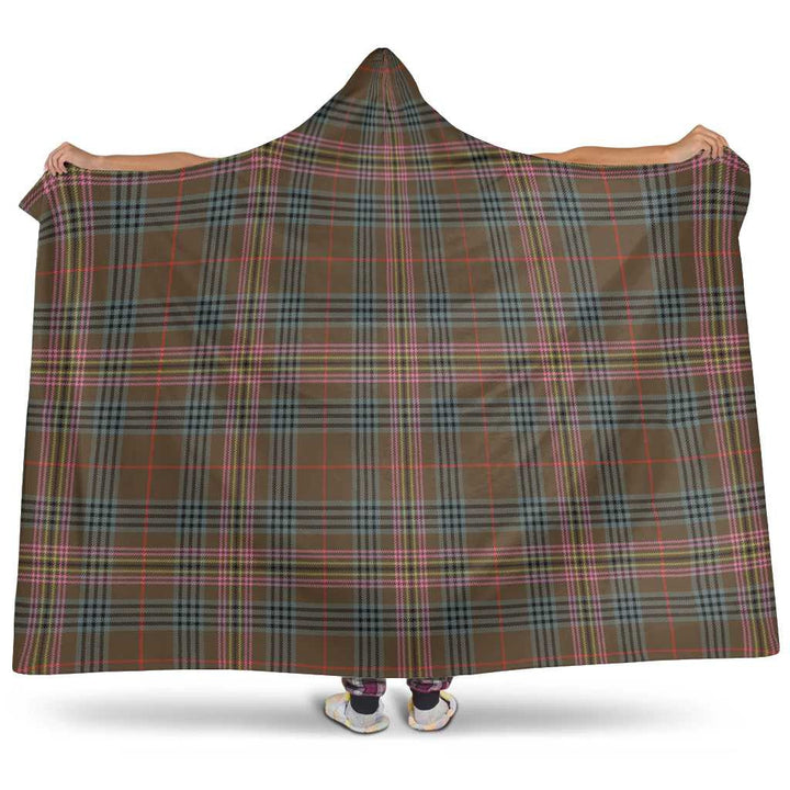 Scottish Kennedy Weathered Clan Tartan Hooded Blanket Tartan Plaid 1