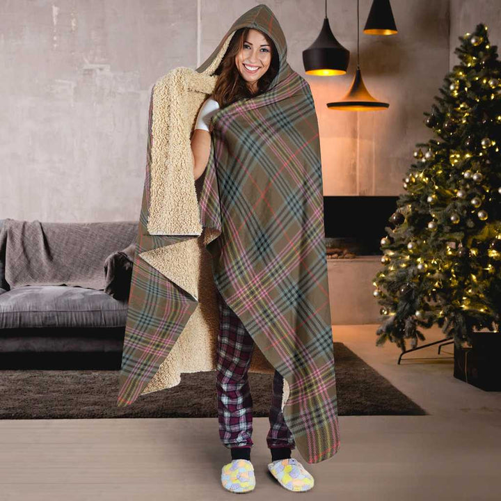 Scottish Kennedy Weathered Clan Tartan Hooded Blanket Tartan Plaid 6