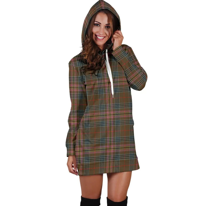Scottish Kennedy Weathered Clan Tartan Hoodie Dress