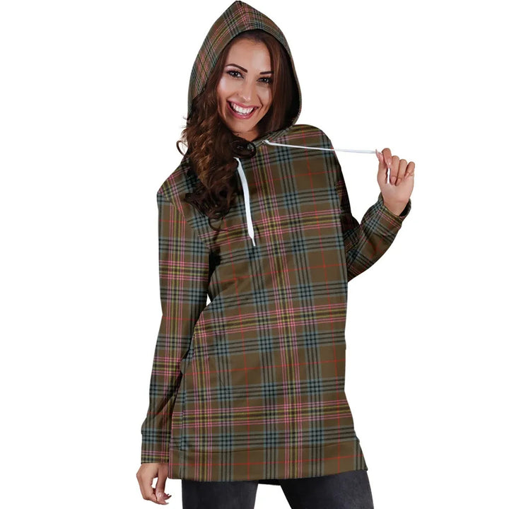 Scottish Kennedy Weathered Clan Tartan Hoodie Dress