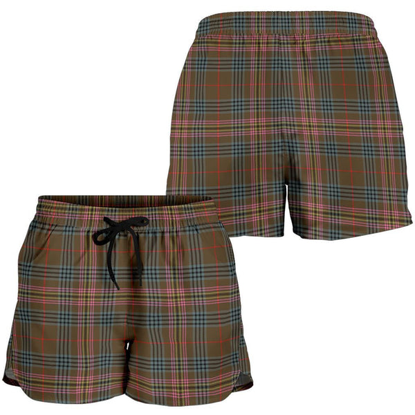 Scottish Kennedy Weathered Clan Tartan Women Shorts