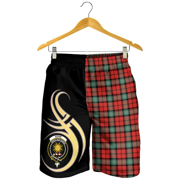 Scottish Kerr Ancient Clan Crest Tartan Believe in Me Men's Shorts