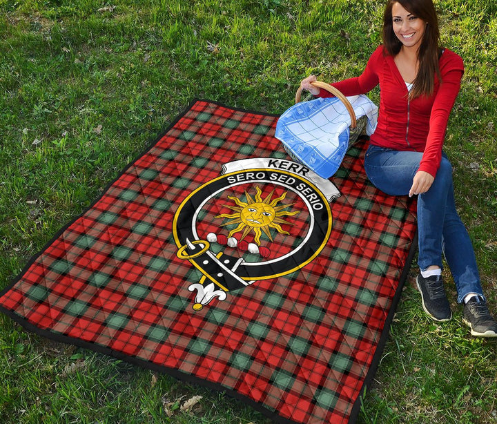 Scottish Kerr Ancient Clan Crest Tartan Quilt Tartan Plaid 4