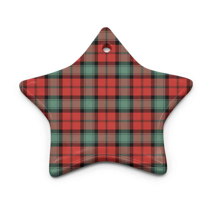 Scottish Kerr Ancient Clan Tartan Ceramic Ornament Star Shape Tartan Plaid