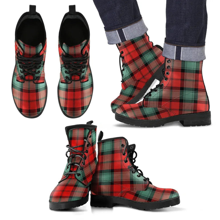 Scottish Kerr Ancient Clan Tartan Leather Boots