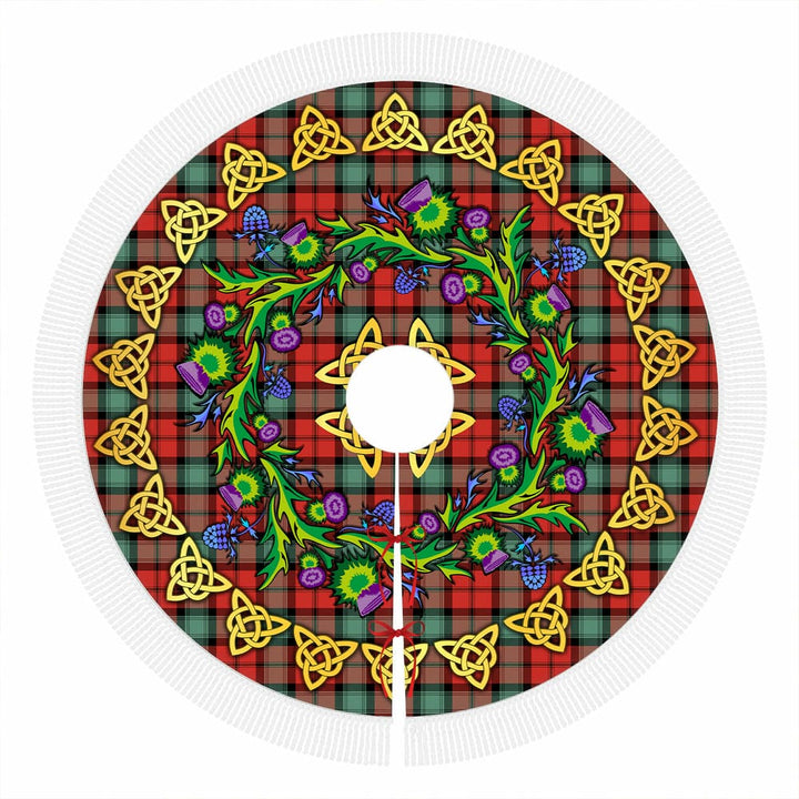 Scottish Kerr Ancient Clan Tartan Thistle Celtic Knot Christmas Tree Skirt Tassels Tartan Plaid 1