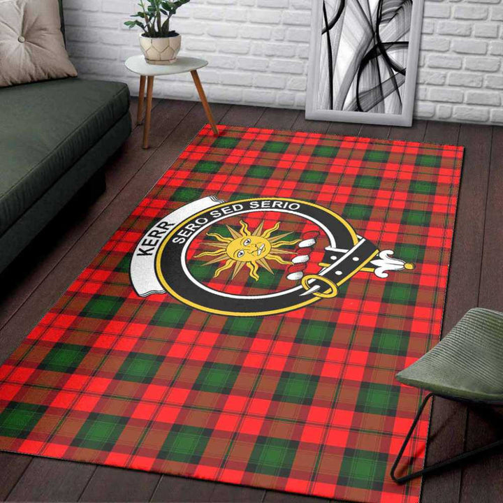 Scottish Kerr Clan Crest Tartan Area Rug Tartan Plaid 3