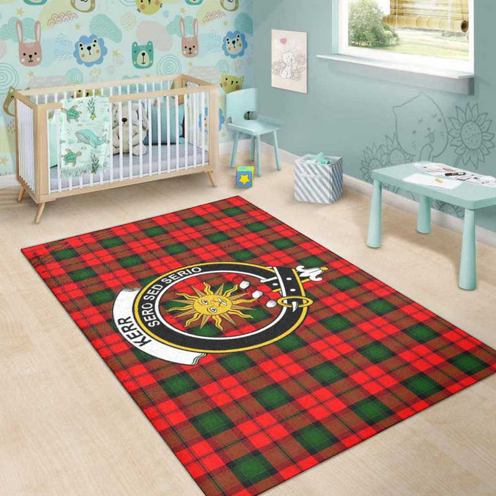 Scottish Kerr Clan Crest Tartan Area Rug Tartan Plaid 5