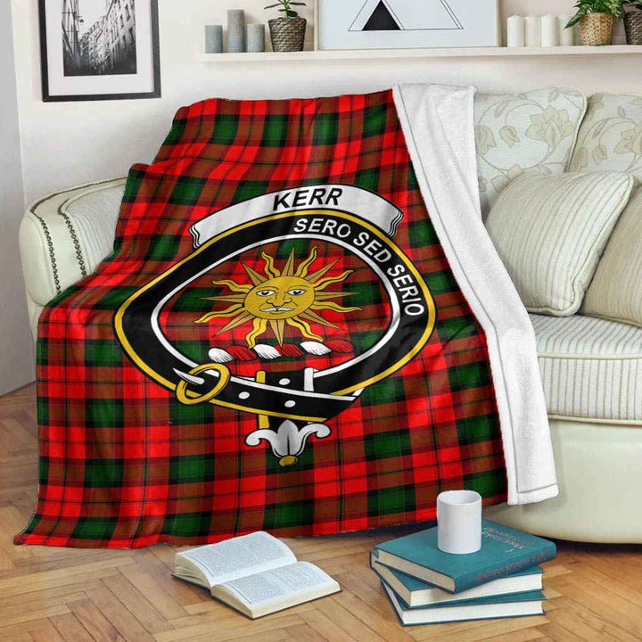 Scottish Kerr Clan Crest Tartan Blanket Tartan Plaid 2