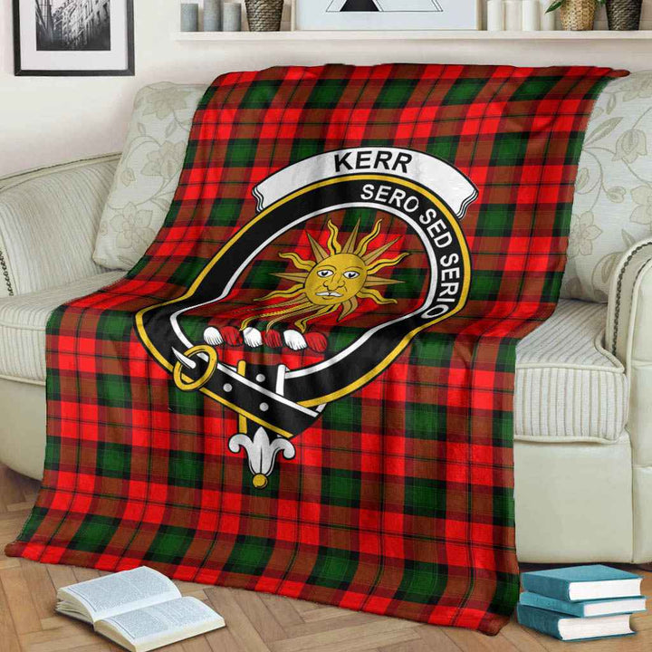 Scottish Kerr Clan Crest Tartan Blanket Tartan Plaid 3