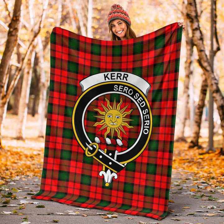 Scottish Kerr Clan Crest Tartan Blanket Tartan Plaid 4