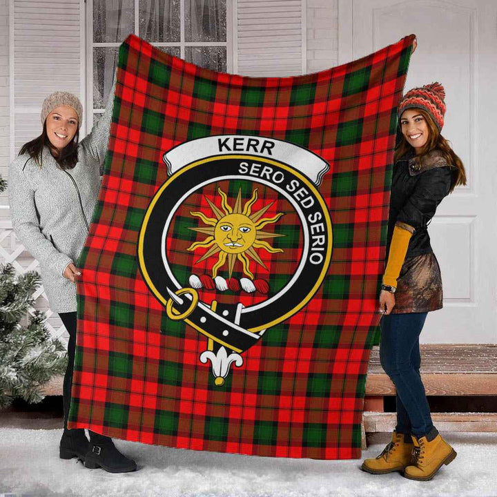 Scottish Kerr Clan Crest Tartan Blanket Tartan Plaid 5