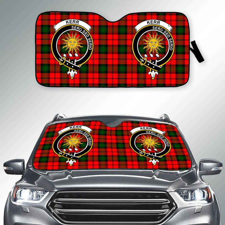 Scottish Kerr Clan Crest Tartan Car Windshield Sun Shade Tartan Plaid 2
