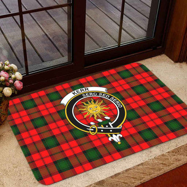 Scottish Kerr Clan Crest Tartan Door Mat Tartan Plaid 1