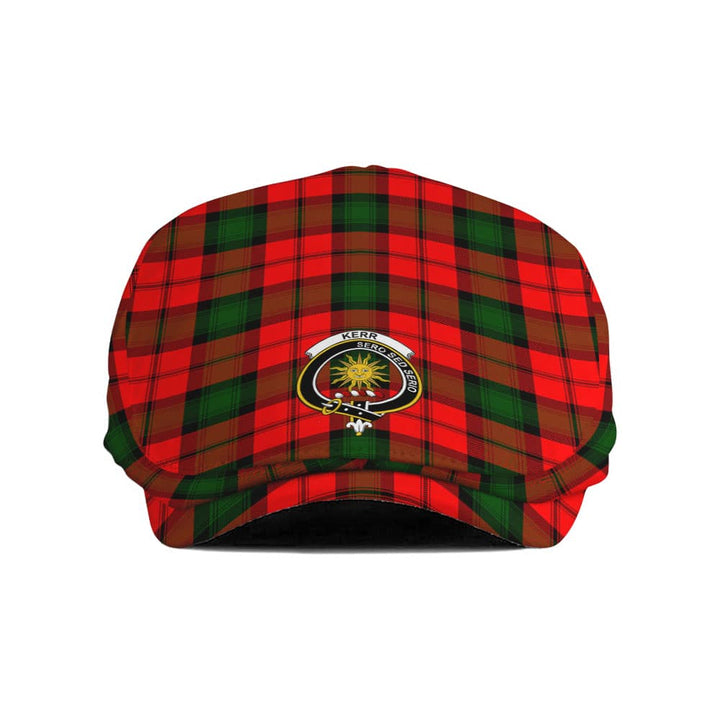 Scottish Kerr Clan Crest Tartan Flat Cap Tartan Plaid 1