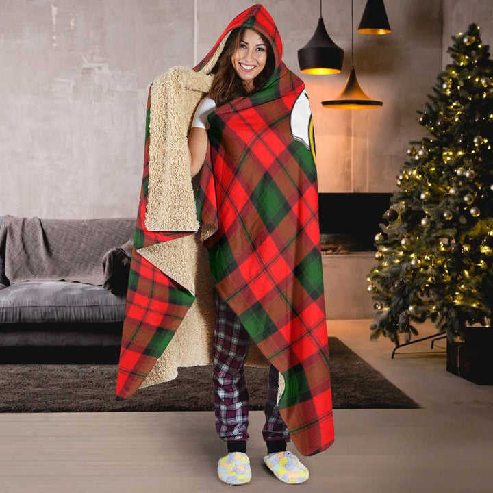 Scottish Kerr Clan Crest Tartan Hooded Blanket Tartan Plaid 6