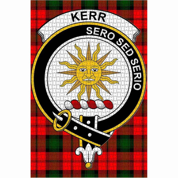 Scottish Kerr Clan Crest Tartan Jigsaw Puzzle 1