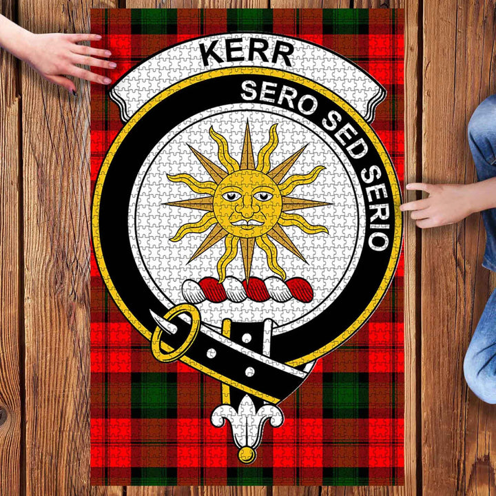 Scottish Kerr Clan Crest Tartan Jigsaw Puzzle 3