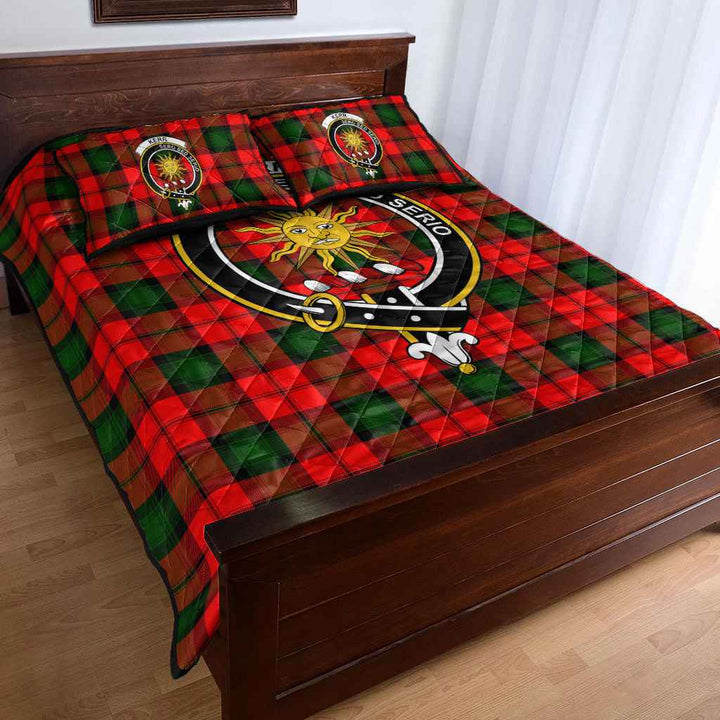 Scottish Kerr Clan Crest Tartan Quilt Bed Set Tartan Plaid 4