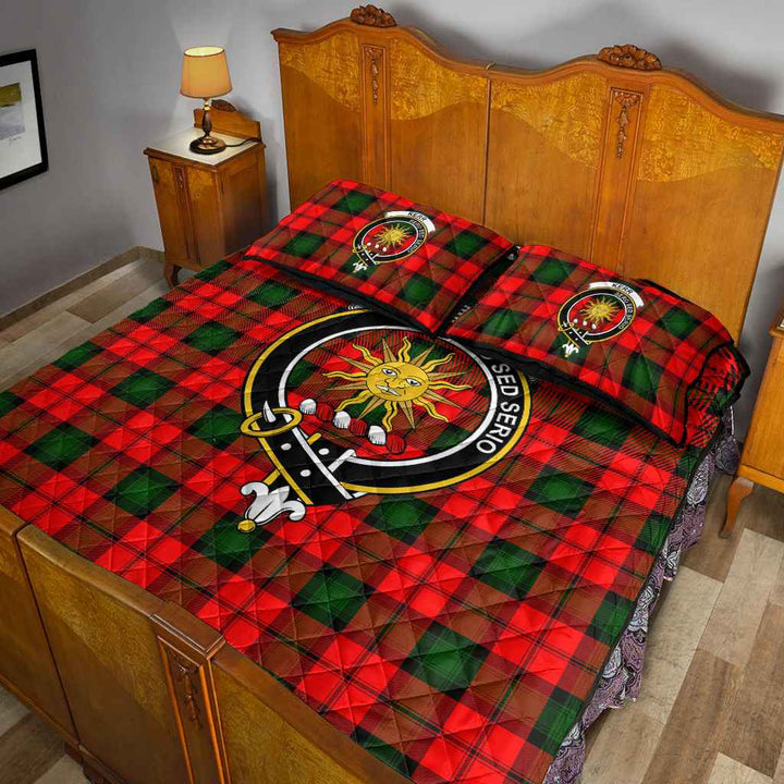 Scottish Kerr Clan Crest Tartan Quilt Bed Set Tartan Plaid 5