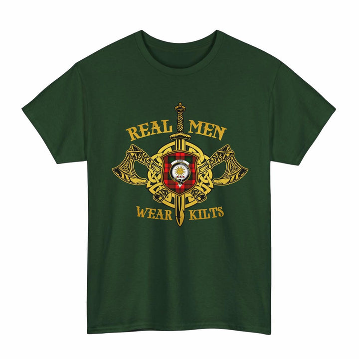 Scottish Kerr Clan Crest Tartan T-Shirt Wreaking Havoc Design Tartan Plaid Forest Green Color