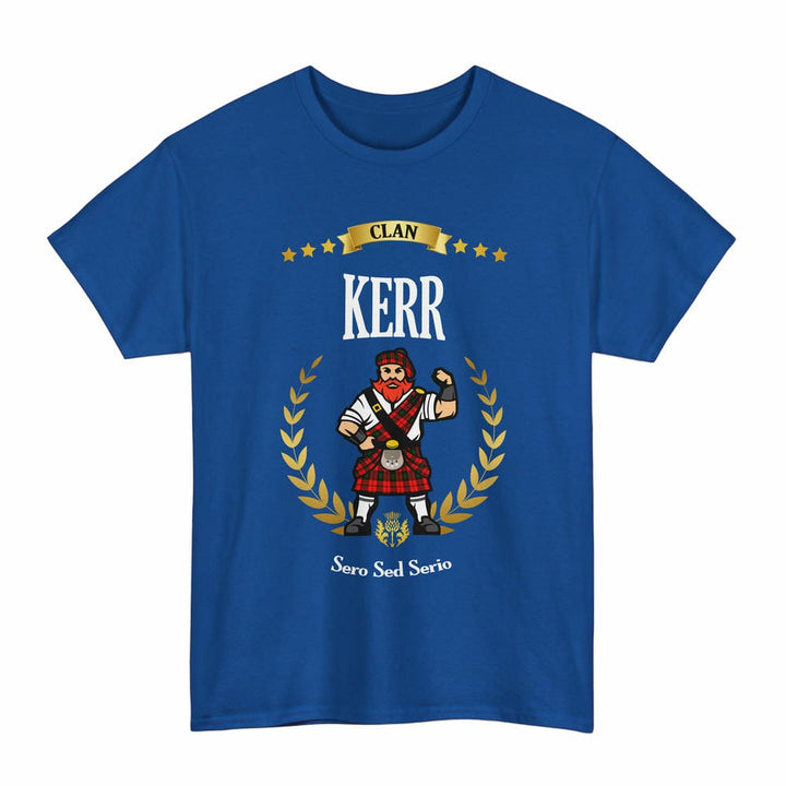 Scottish Kerr Clan Tartan T-Shirt - Motto Scotsman Tartan Plaid Royal Color