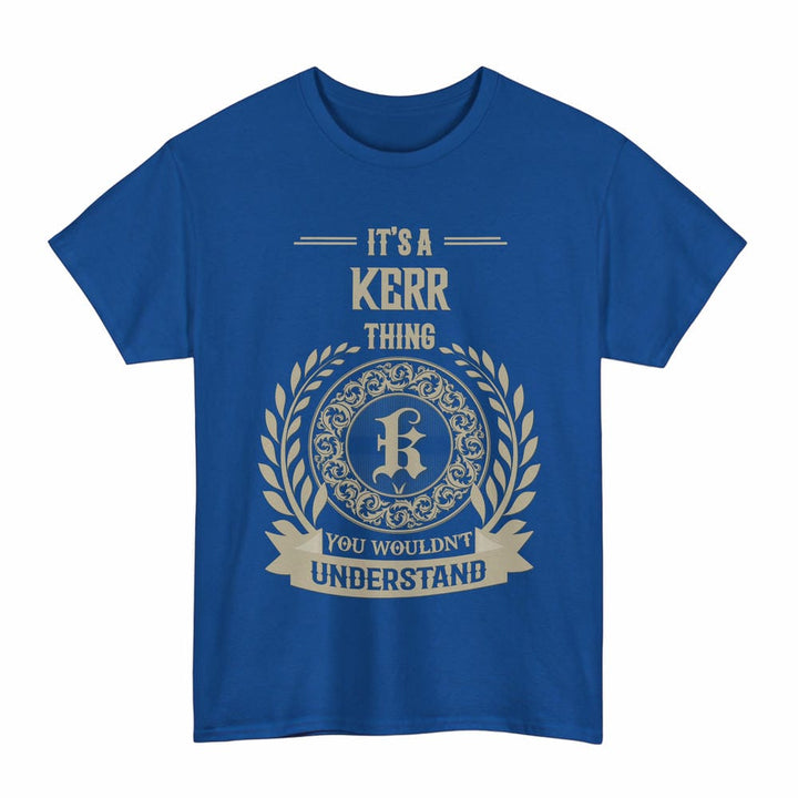 Scottish Kerr Clan Tartan T-Shirt - Vintage Family Name Tartan Plaid Royal Color