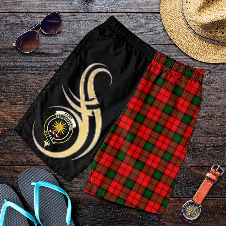 Scottish Kerr Modern Clan Crest Tartan Believe in Me Men's Shorts