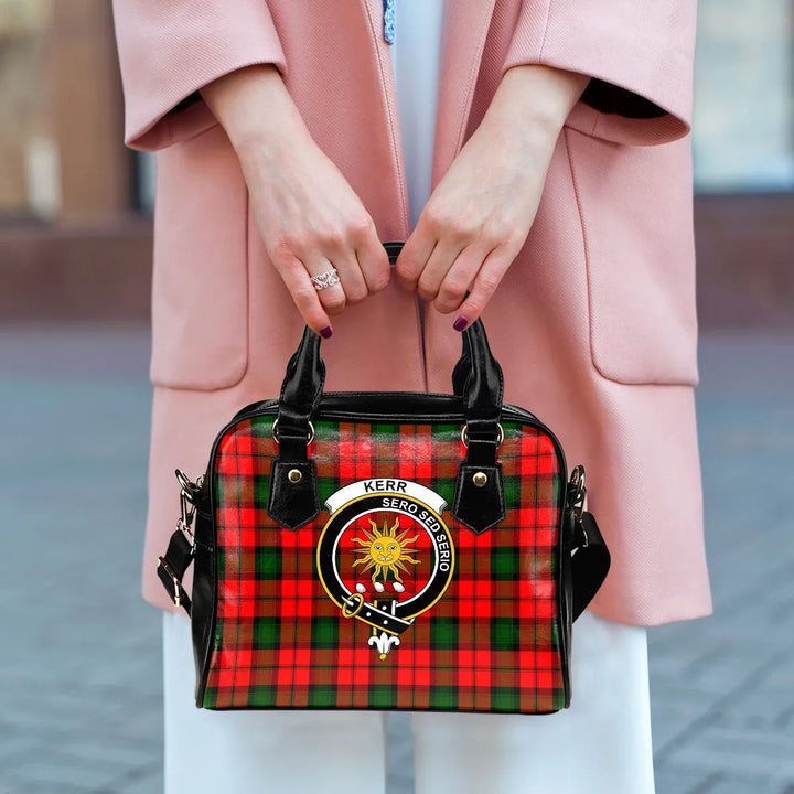 Scottish Kerr Modern Clan Crest Tartan Shoulder Handbag Tartan Plaid 2