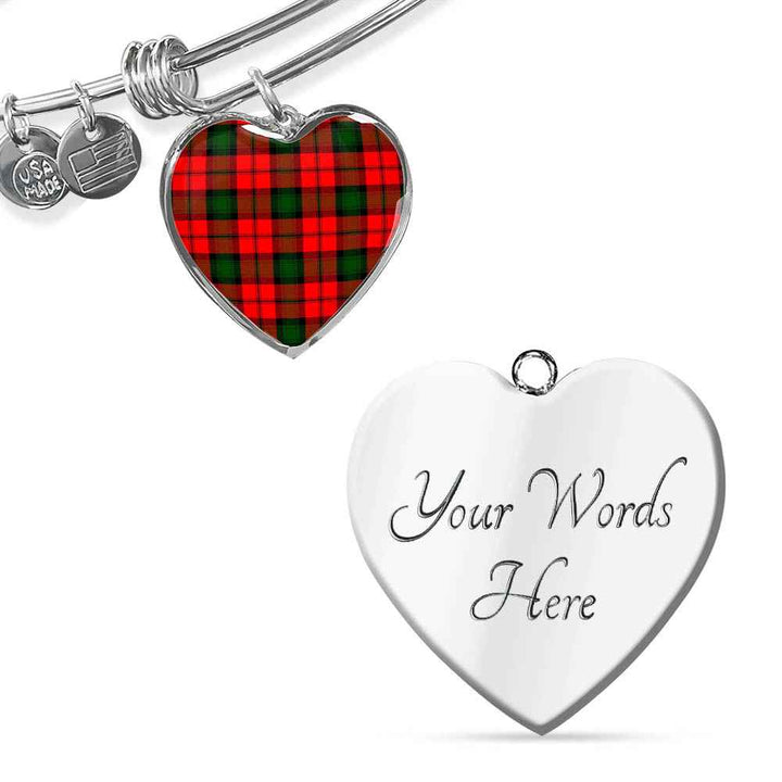 Scottish Kerr Modern Clan Tartan Bangle Heart Tartan Plaid 3