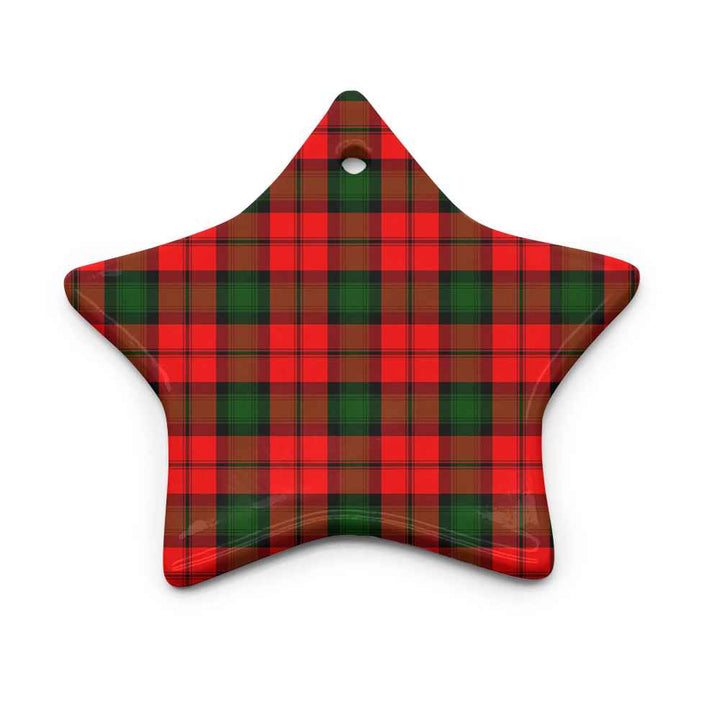 Scottish Kerr Modern Clan Tartan Ceramic Ornament Star Shape Tartan Plaid