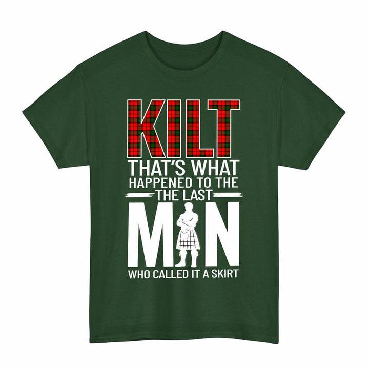 Scottish Kerr Modern Clan Tartan Funny Scotland Kilt T-Shirt Tartan Plaid Forest Green Color