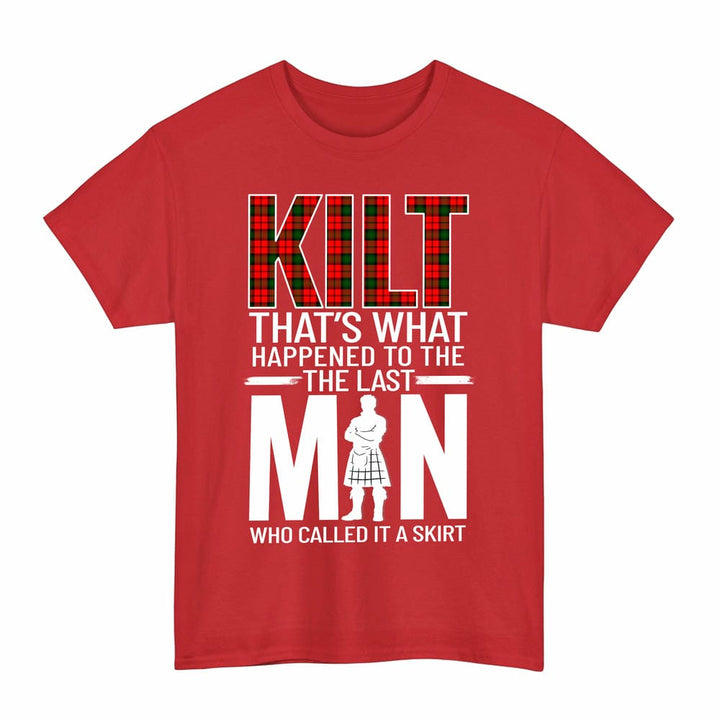 Scottish Kerr Modern Clan Tartan Funny Scotland Kilt T-Shirt Tartan Plaid Red Color