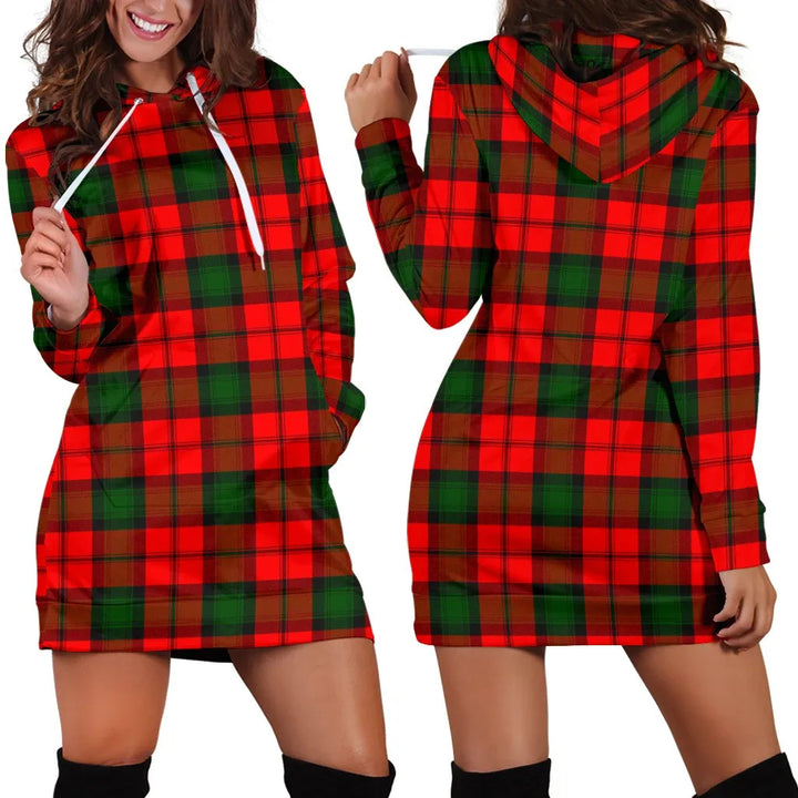 Scottish Kerr Modern Clan Tartan Hoodie Dress