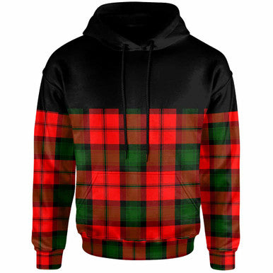 Scottish Kerr Modern Clan Tartan Hoodie - Horizontal Style Front Side Tartan Plaid