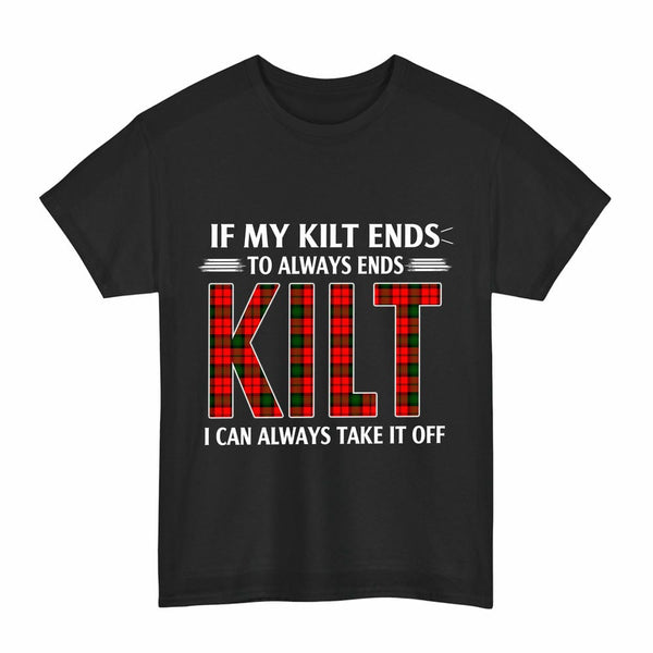 Scottish Kerr Modern Clan Tartan Kilt Pride T-Shirt Tartan Plaid Black Color