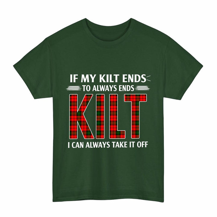 Scottish Kerr Modern Clan Tartan Kilt Pride T-Shirt Tartan Plaid Forest Green Color