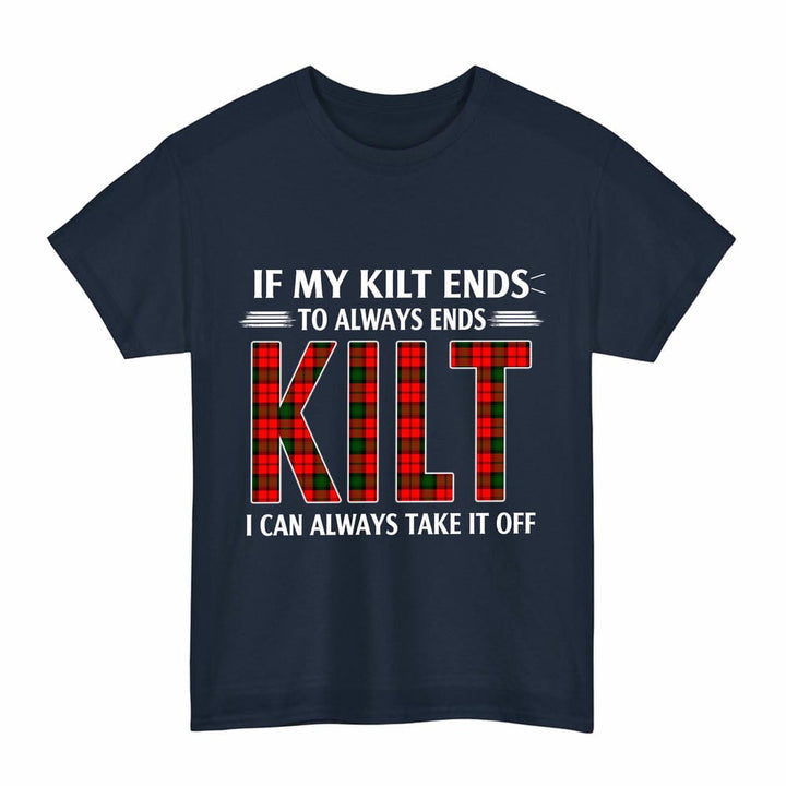 Scottish Kerr Modern Clan Tartan Kilt Pride T-Shirt Tartan Plaid Navy Color