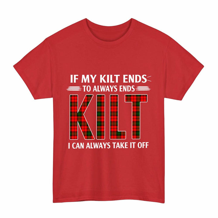 Scottish Kerr Modern Clan Tartan Kilt Pride T-Shirt Tartan Plaid Red Color