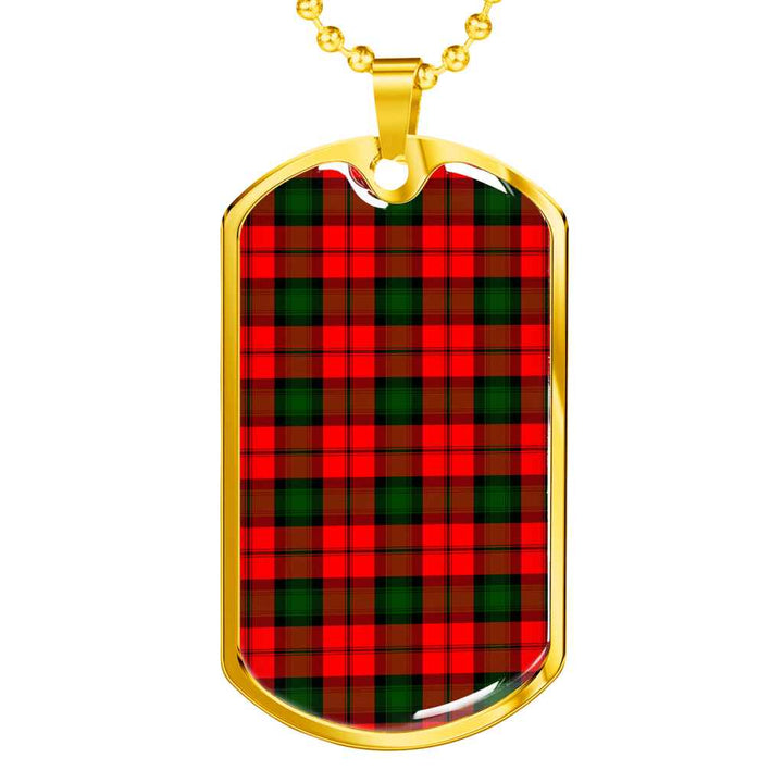 Scottish Kerr Modern Clan Tartan Military Dog Tag Necklace Tartan Plaid 2