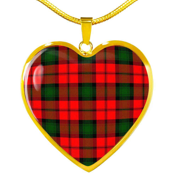 Scottish Kerr Modern Clan Tartan Necklace Heart Tartan Plaid 2
