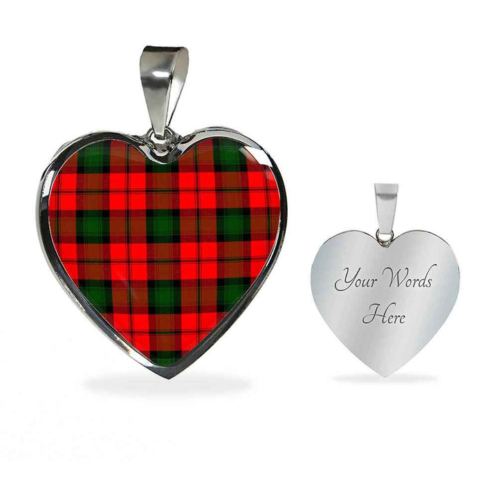 Scottish Kerr Modern Clan Tartan Necklace Heart Tartan Plaid 3