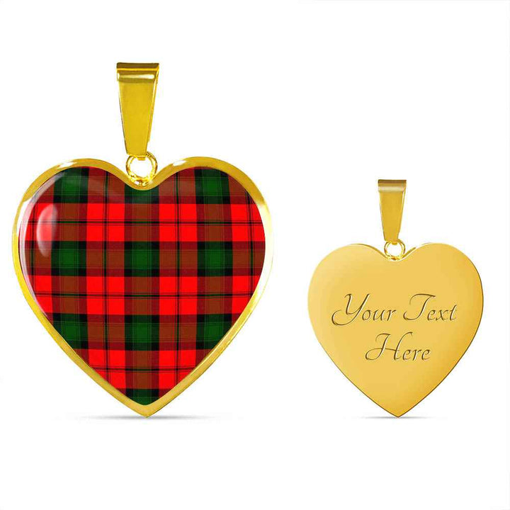 Scottish Kerr Modern Clan Tartan Necklace Heart Tartan Plaid 4