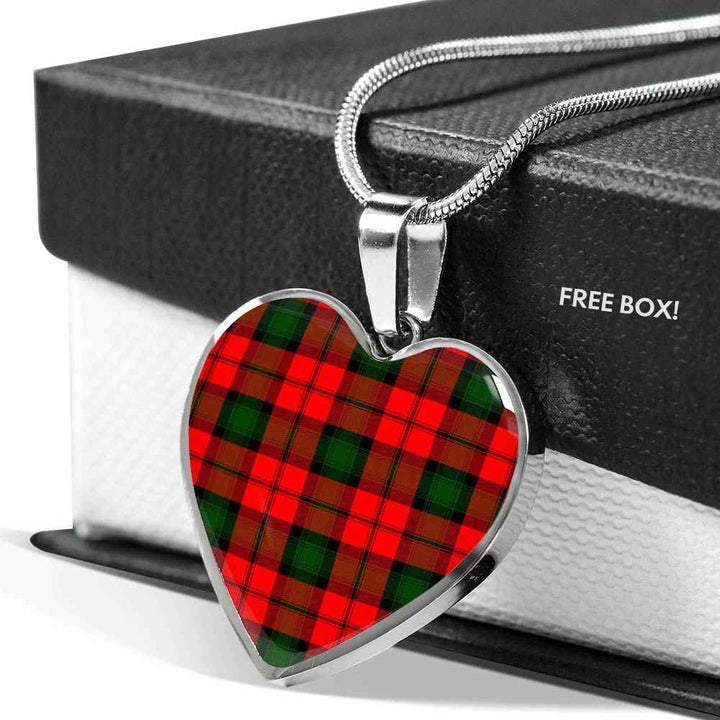 Scottish Kerr Modern Clan Tartan Necklace Heart Tartan Plaid 5